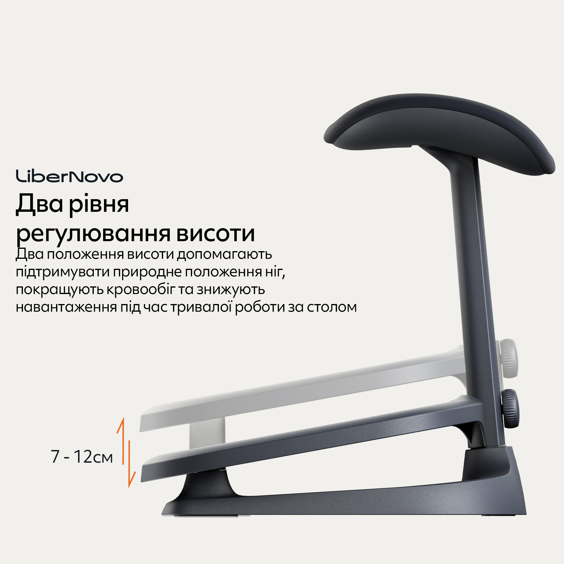 Підставка під ноги LiberNovo StepSync Midnight Black (1811489489) купить