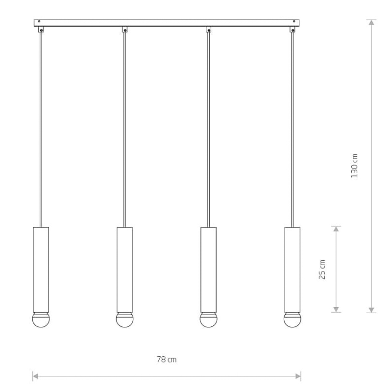 Подвесной светильник BATON IV Черный (109728063) недорого