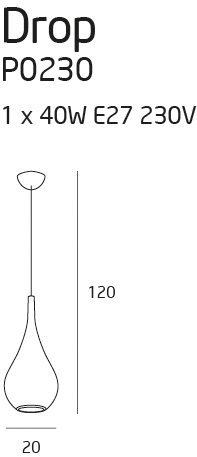 Подвесной светильник Drop Chrome (118865926) недорого