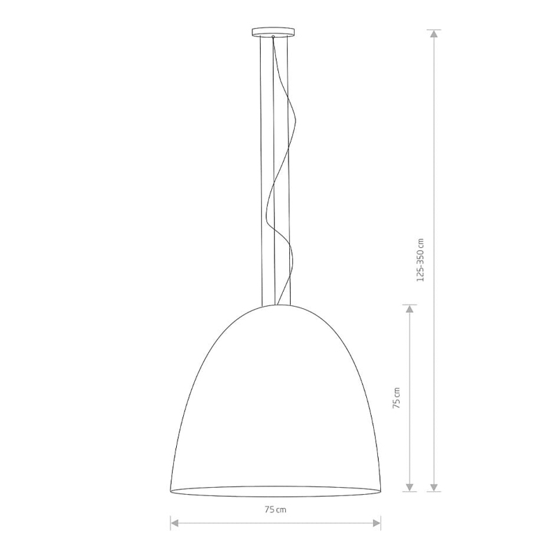 Подвесной светильник Egg ХL Белый, Золотой (109727705) недорого