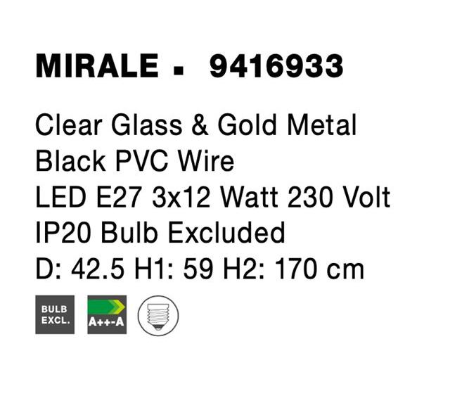 Підвісний світильник Mirale Black (1591205135) фото