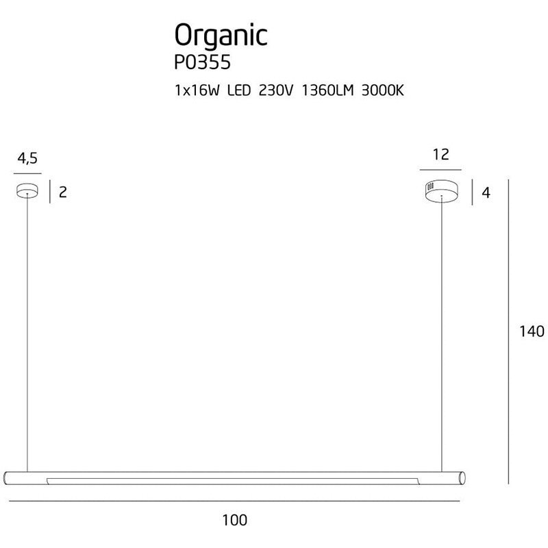 Подвесной светильник ORGANIC P 100 Gold (118866791) недорого
