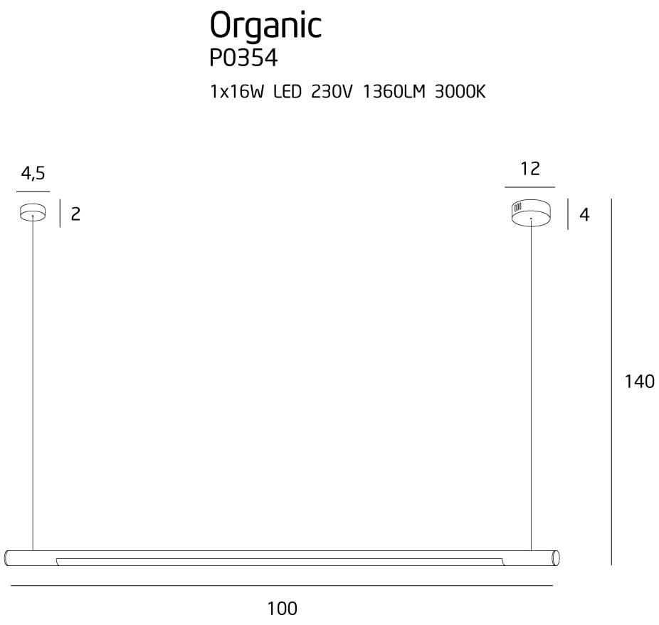 Подвесной светильник ORGANIC P 100 Black (118865279) недорого