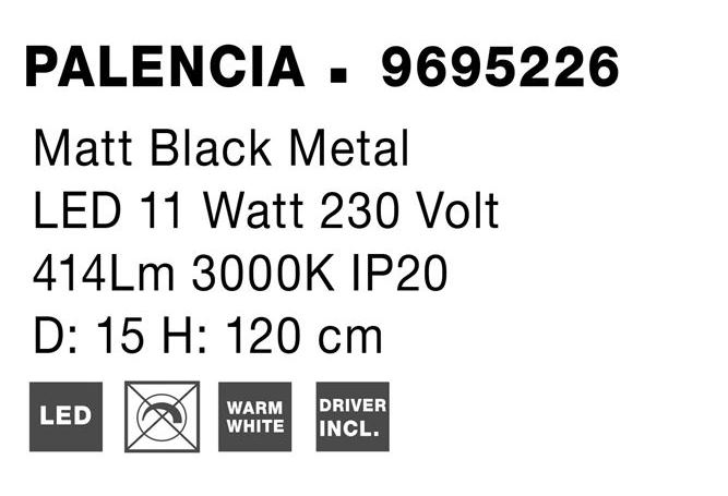Підвісний світильник PALENCIA Black (1591205149) в интернет-магазине