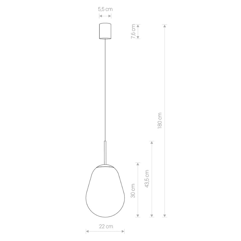 Подвесной светильник Pear S Черный (109728074) недорого