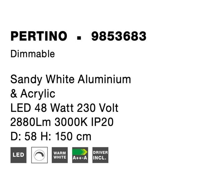 Подвесной светильник PERTINO D58 White (1591205127) с доставкой