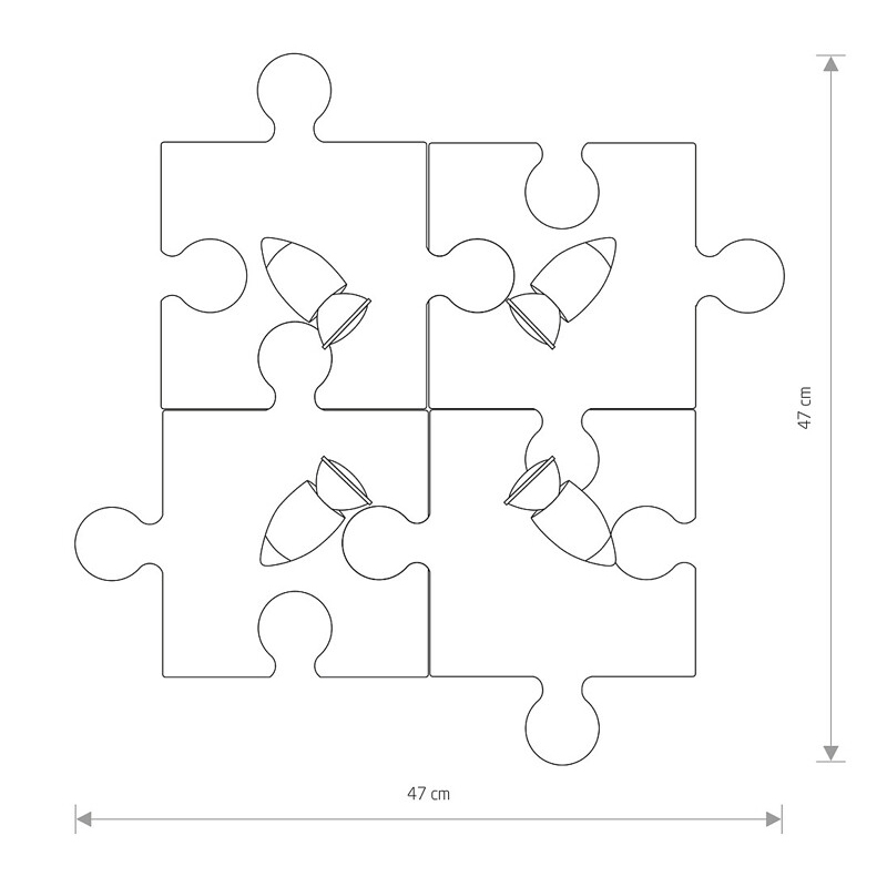 Подвесной светильник Puzzle IV Серый (109732301) дешево