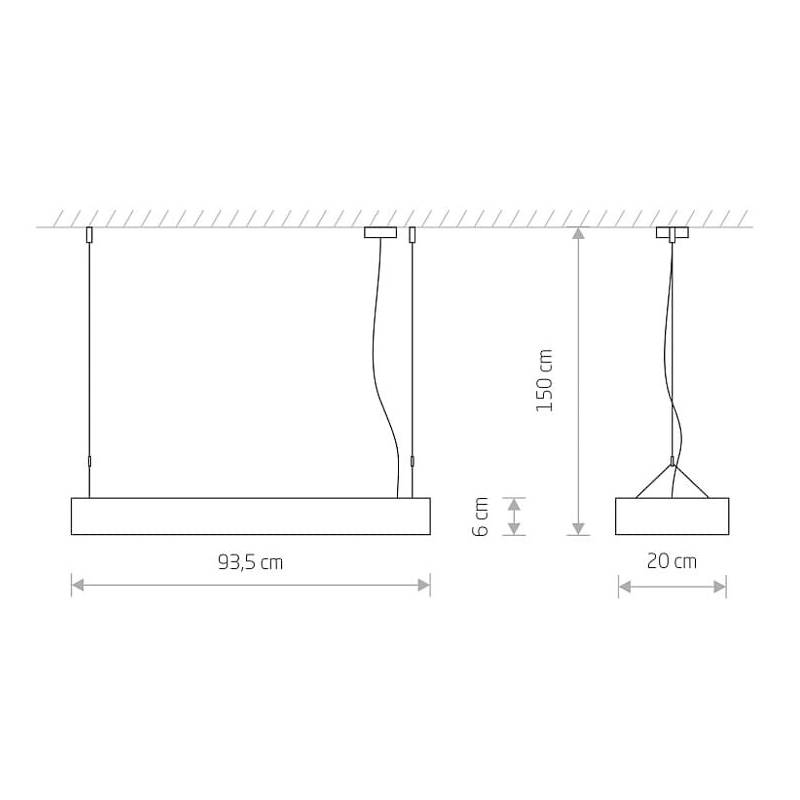 Подвесной светильник SOFT LED 90X20 Белый (109727234) дешево