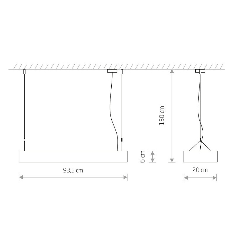 Підвісний світильник SOFT LED 90X20 Сірий (109727235) с доставкой