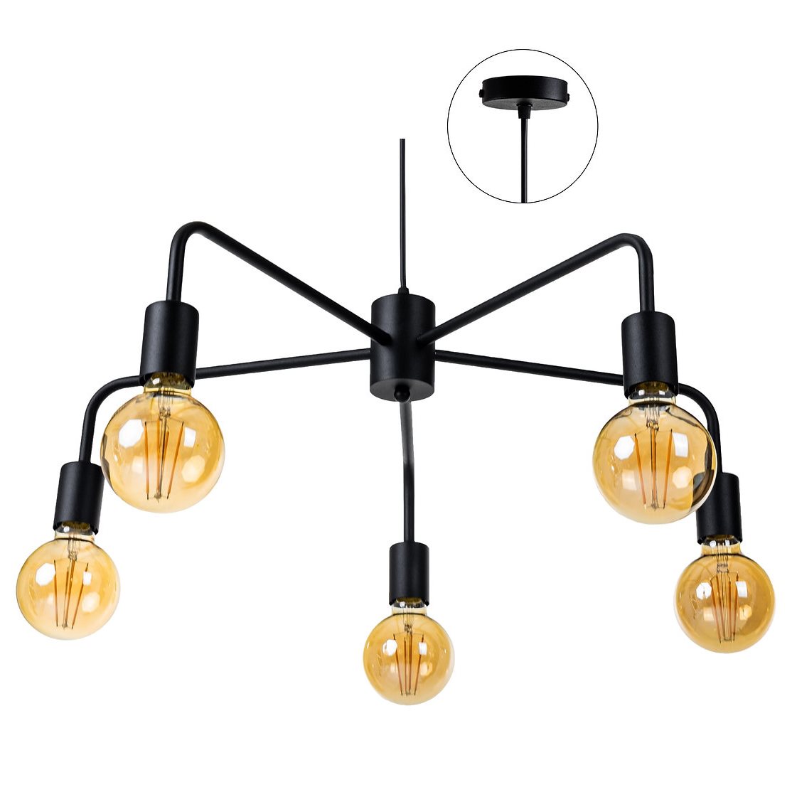 Подвесной светильник Star P 5L 660/340 Black (111733597) недорого