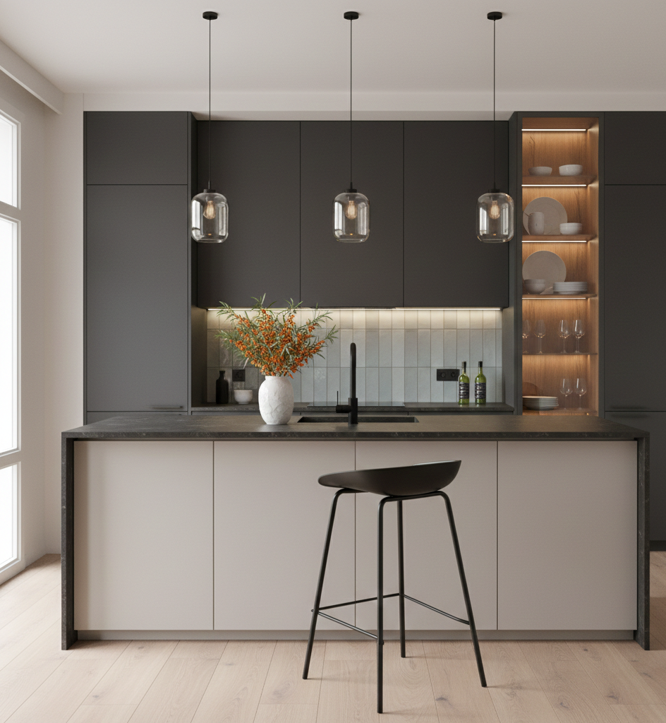 Полубарный стул HATTA Modern New Черный на кухне