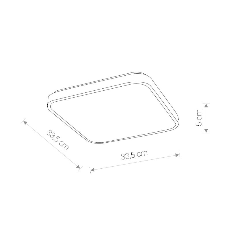 Стельовий світильник AGNES SQUARE 16W 3000K Чорний (109729879) недорого