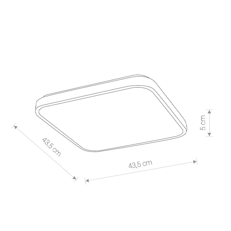 Потолочный светильник AGNES SQUARE 32W 4000K Белый (109729884) недорого