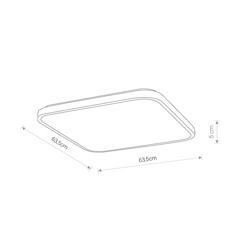 Стельовий світильник AGNES SQUARE 64W 3000K Білий (109729886) недорого