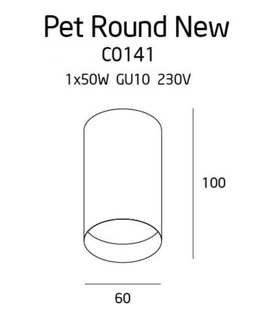 Потолочный светильник PET ROUND NEW Black (118865437) недорого