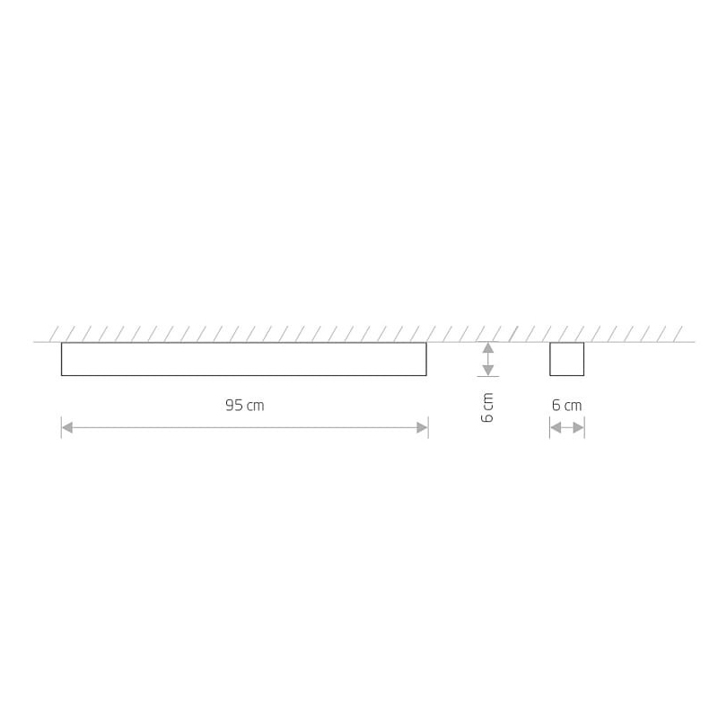 Стельовий світильник Soft led 90х6 Графітовий (109729907) недорого