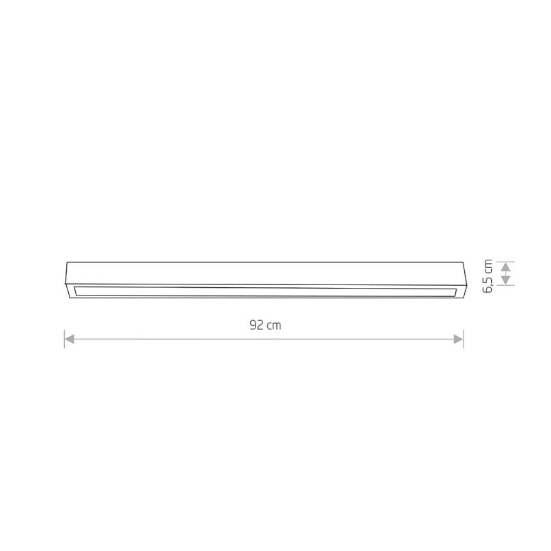 Стельовий світильник Straight ceiling led 90 Чорний (109729874) недорого