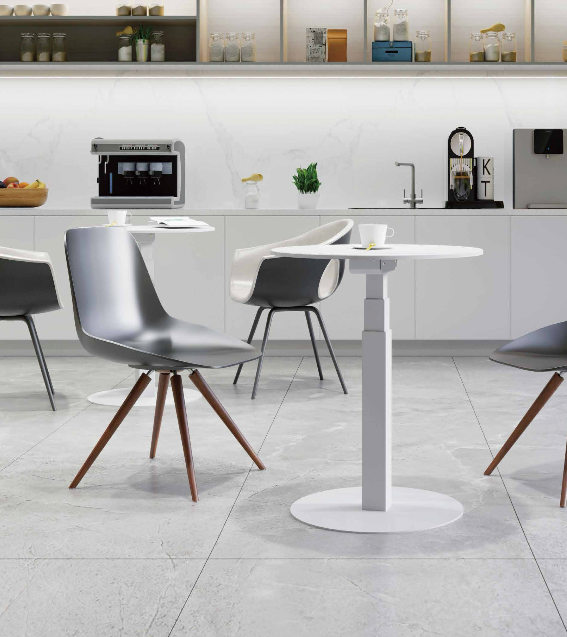 Регулируемая опора для стола ADAPWORK SmartDesk 1 Round Белый (1061483408) дешево
