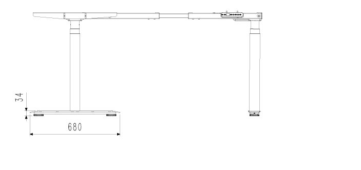 Регульована опора для столу ADAPWORK SmartDesk 3 Pro Max Чорний (1061483623) купить