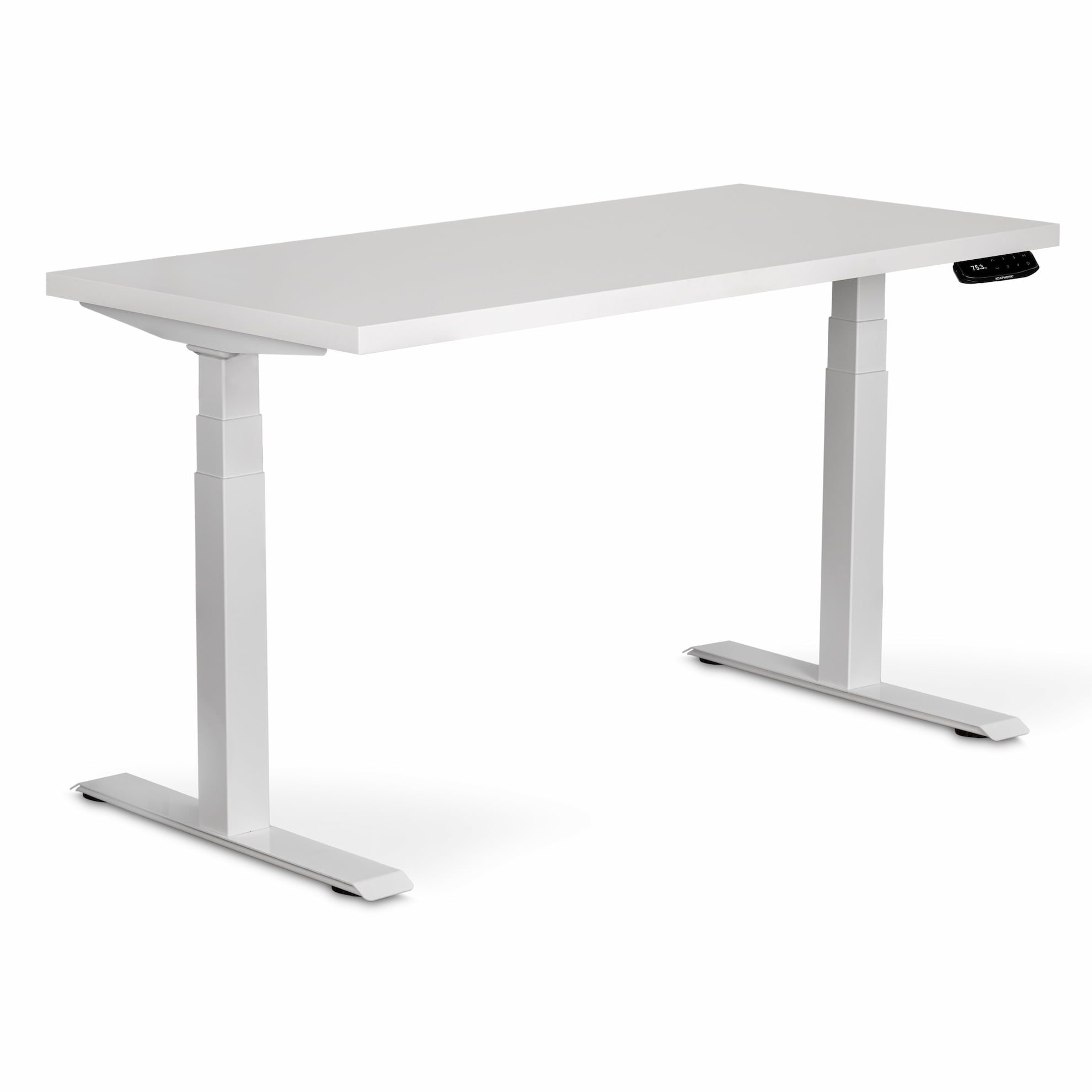 Регулируемый стол ADAPWORK  Smart 2 Motor Pro AdapDesk 136х66 36мм Crystal White, Snow White (1061489128) фото