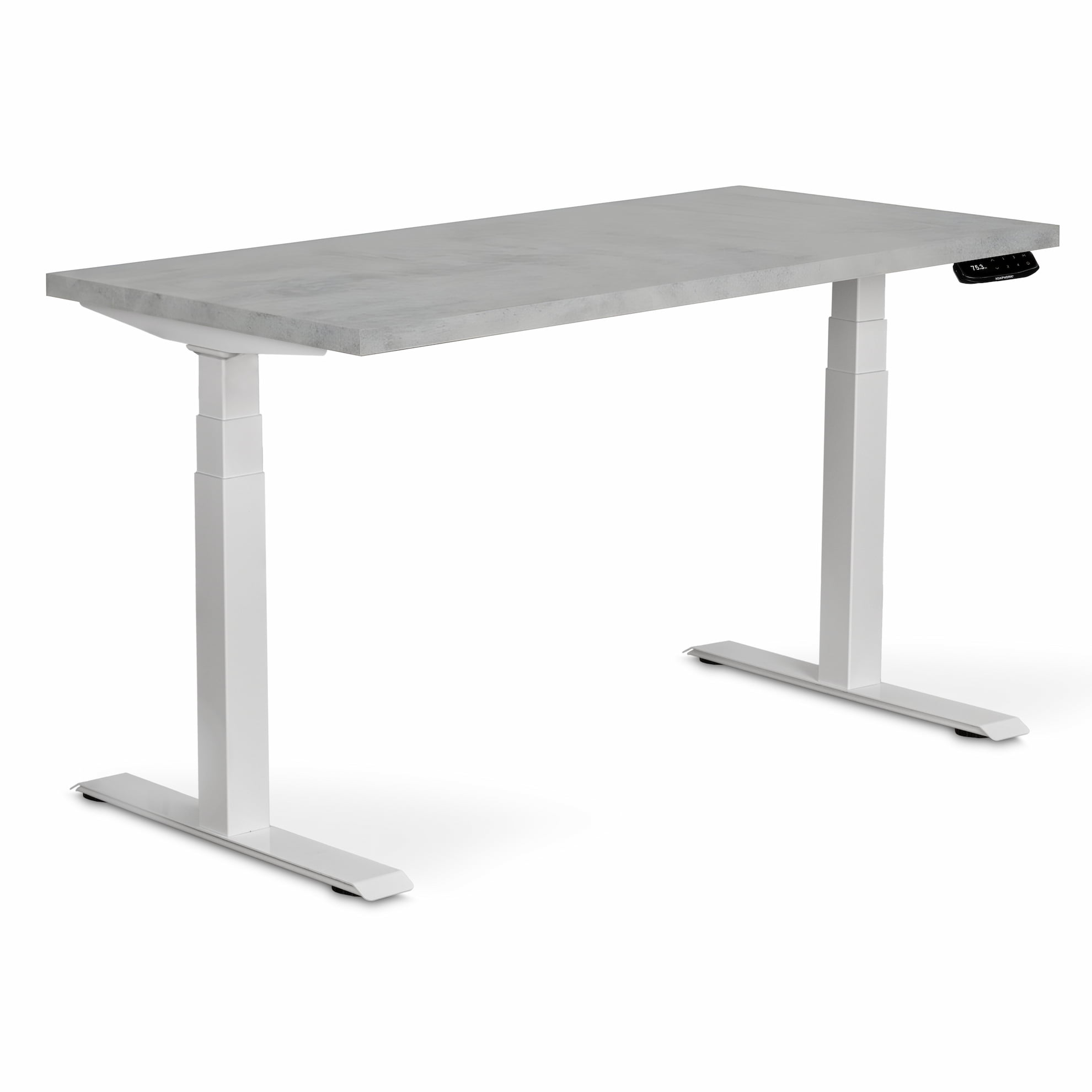 Регульований стіл ADAPWORK  Smart 2 Motor Pro AdapDesk 136х66 36мм Smoky Gray, Snow White (1061489129) фото