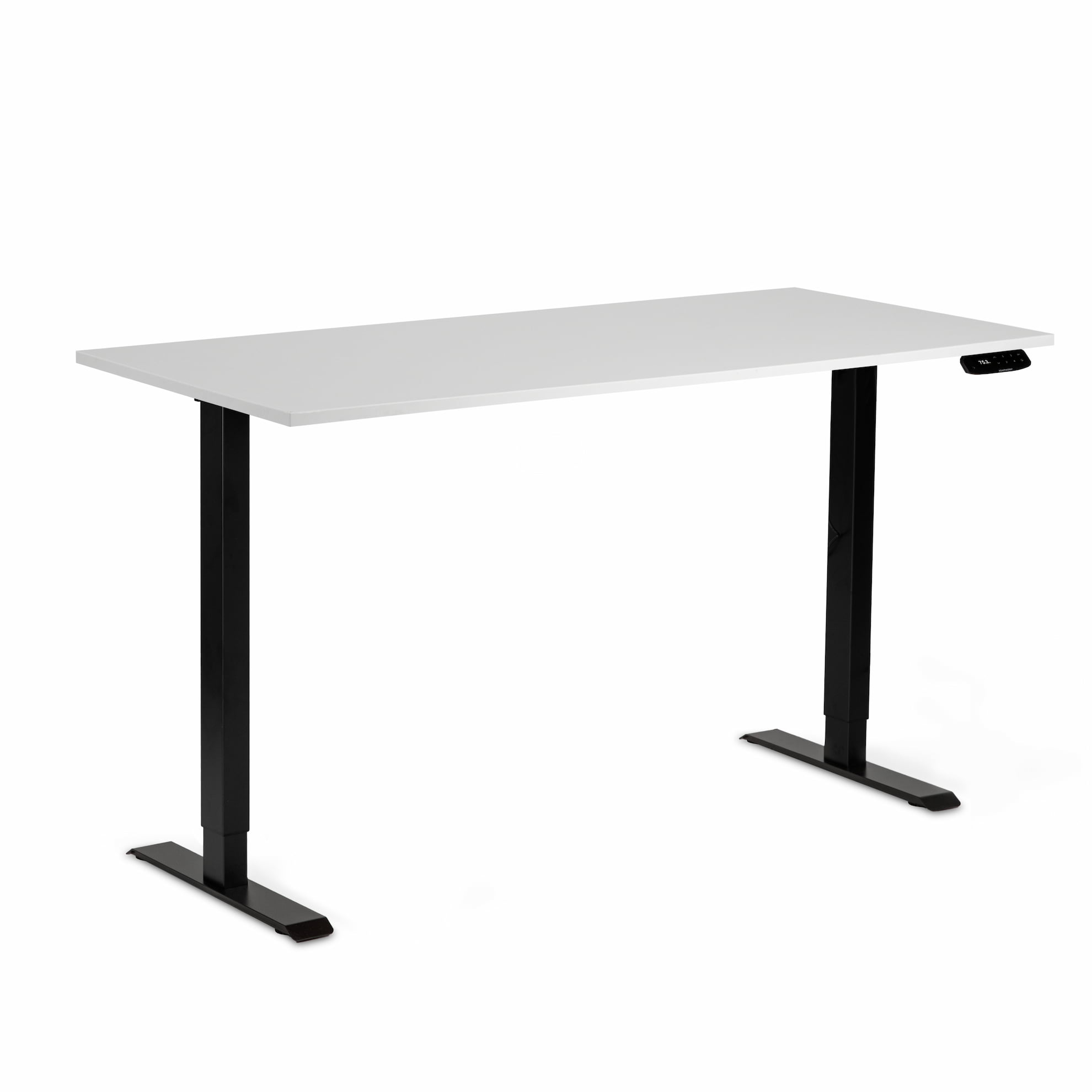 Регульований стіл ADAPWORK Smart 1 Motor AdapDesk 138х68 18мм Crystal White, Space Black (1061488882) фото