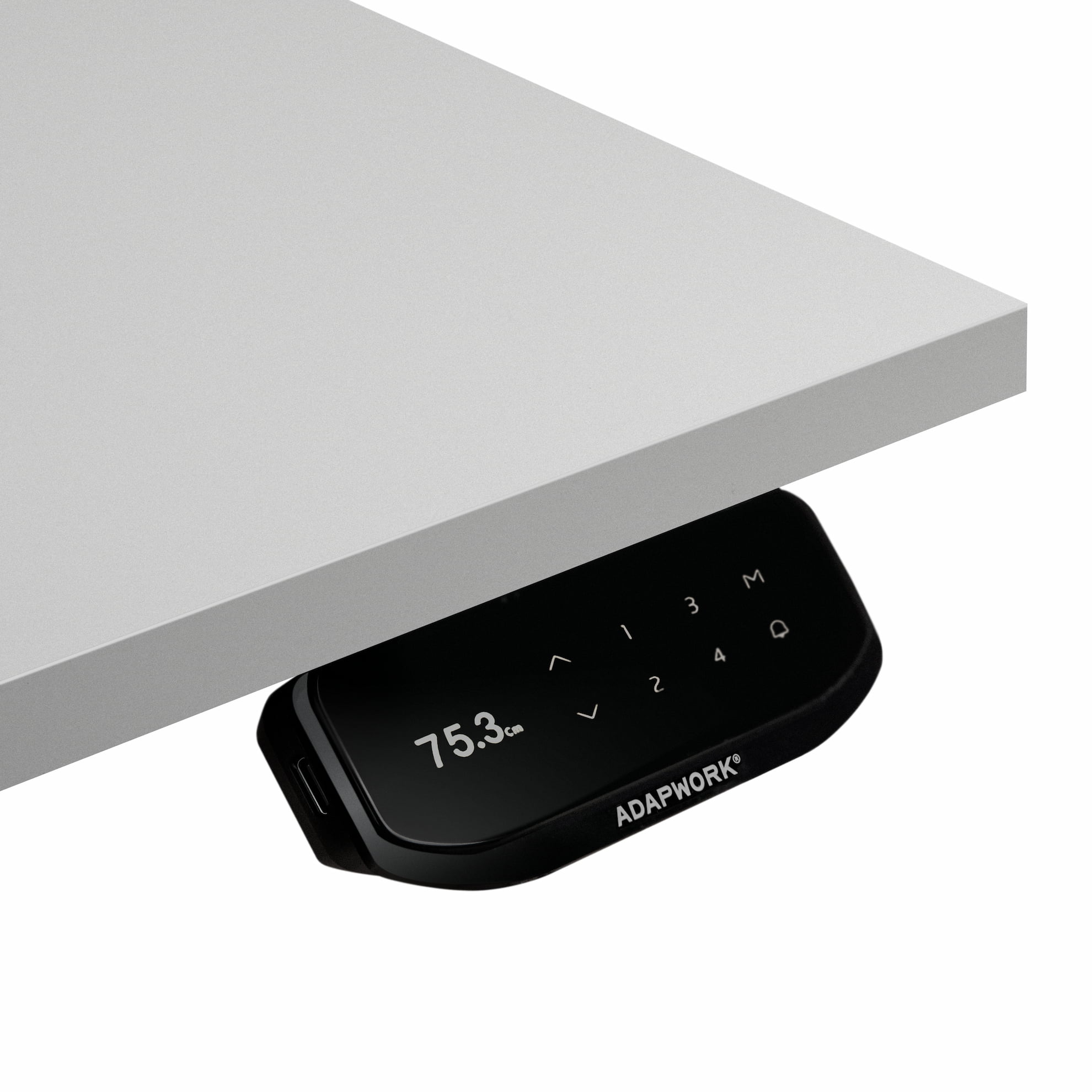 Регульований стіл ADAPWORK Smart 1 Motor AdapDesk 138х68 18мм Crystal White, Space Black (1061488882) недорого