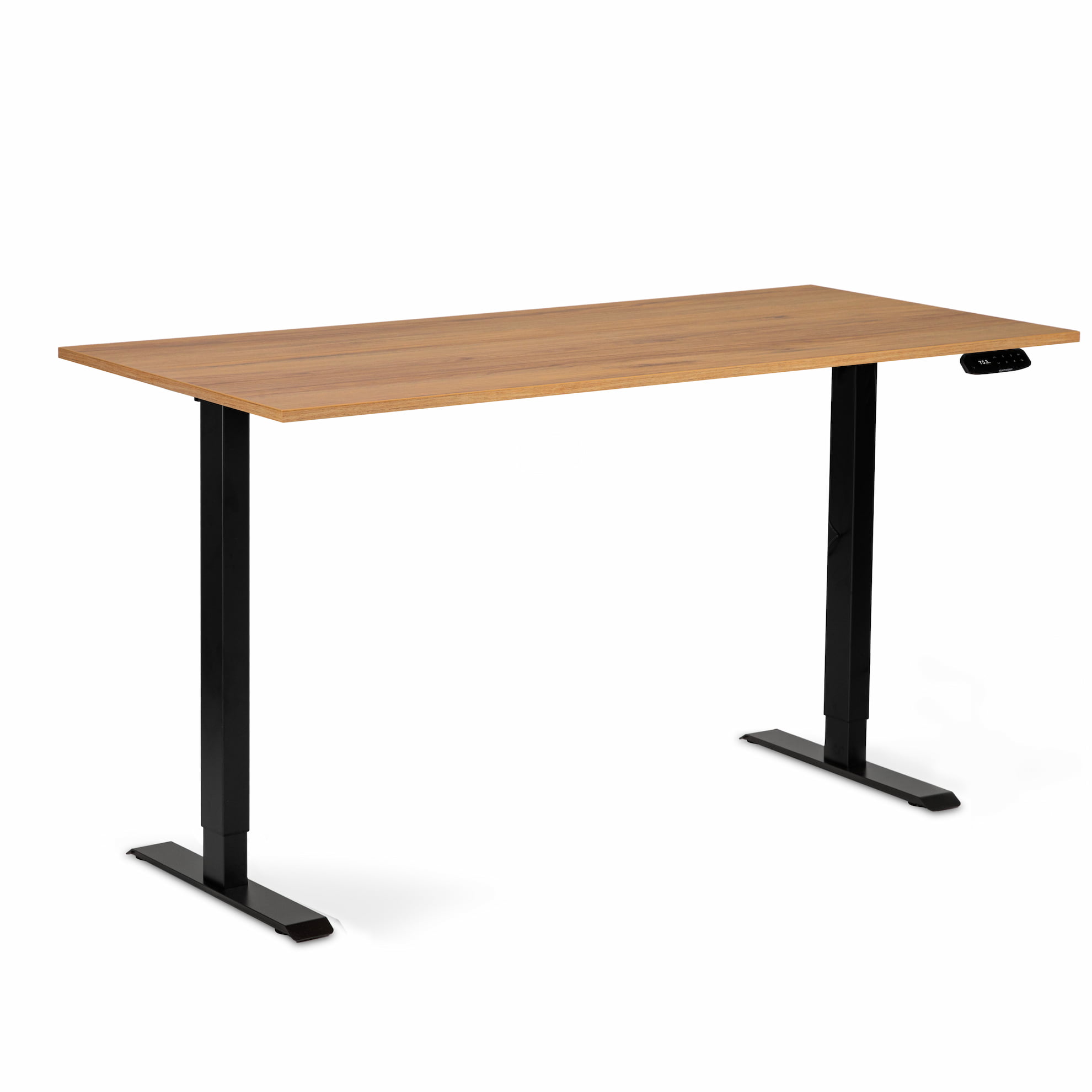 Регульований стіл ADAPWORK Smart 1 Motor AdapDesk 138х68 18мм Golden Wood, Space Black (1061488880) фото
