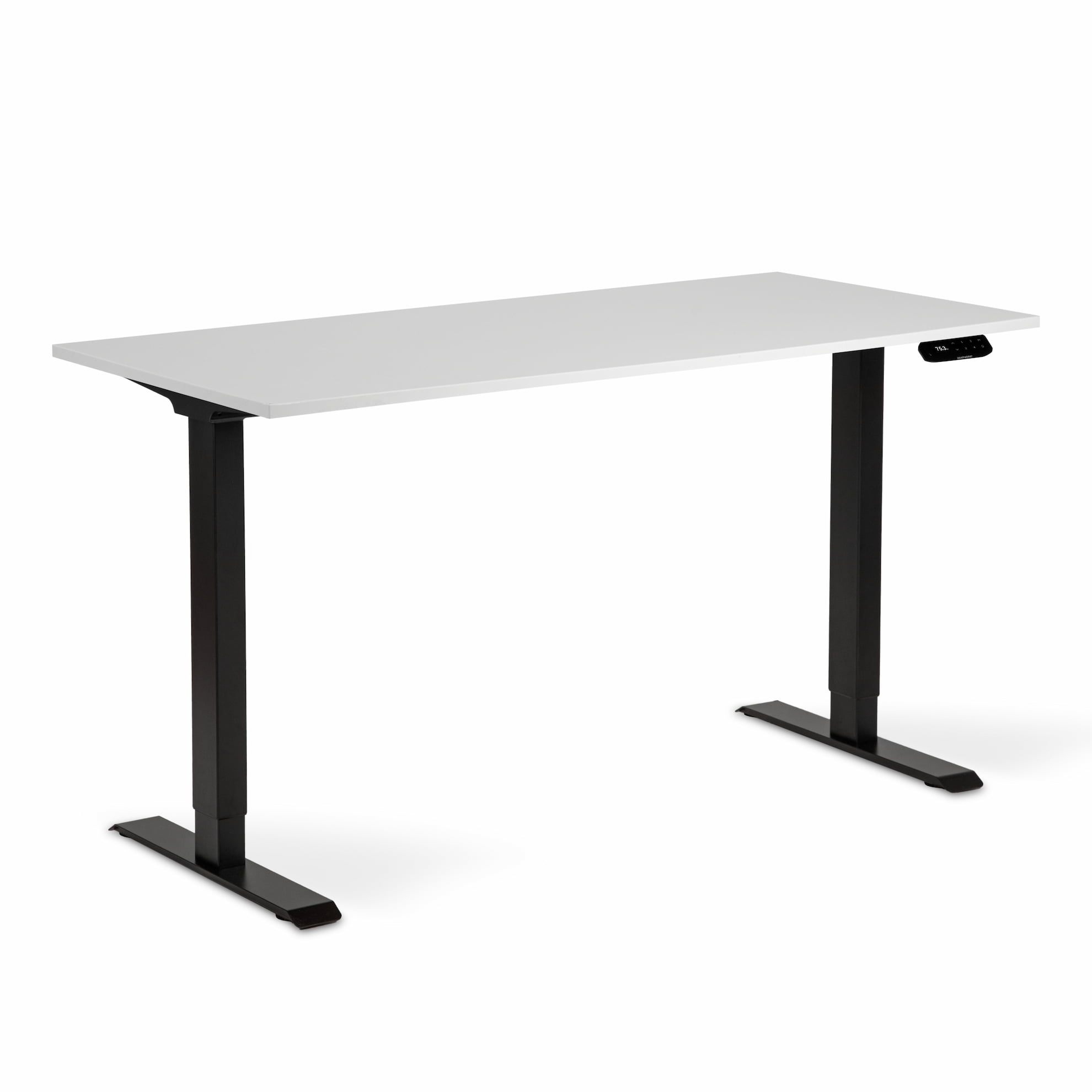 Регулируемый стол ADAPWORK Smart 2 Motor AdapDesk 138х68 18мм Crystal White, Space Black (1061489096) фото