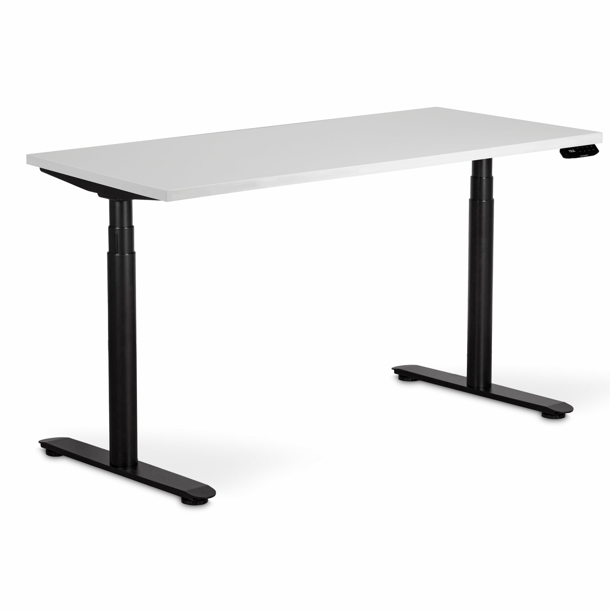 Регулируемый стол ADAPWORK Smart 2 Motor Pro Speed AdapDesk 136х66 36мм Crystal White, Space Black (1061488903) фото