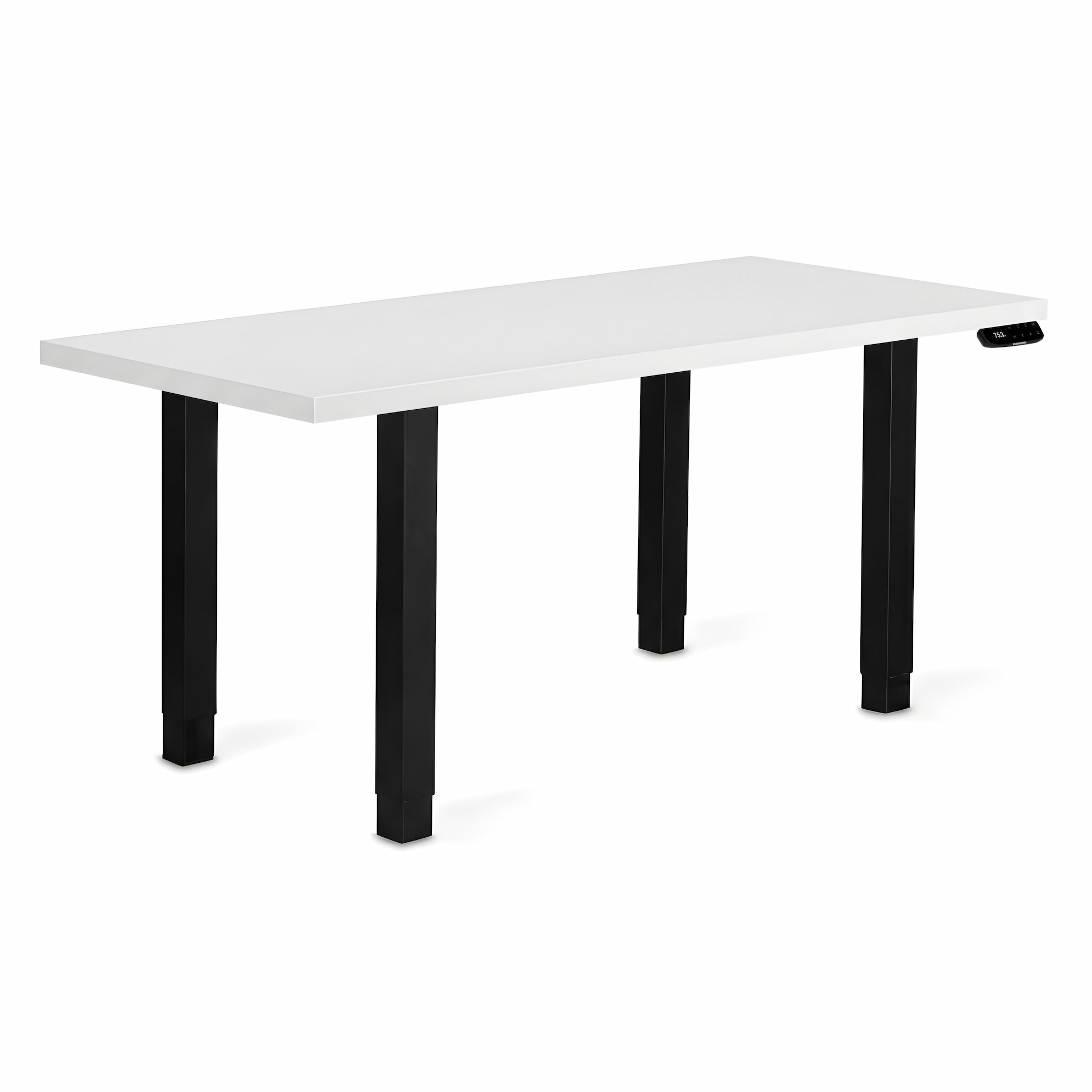 Регульований стіл ADAPWORK Smart 4L 2 Motor AdapDesk 136х66 36 мм Crystal White, Space Black (1061489109) фото