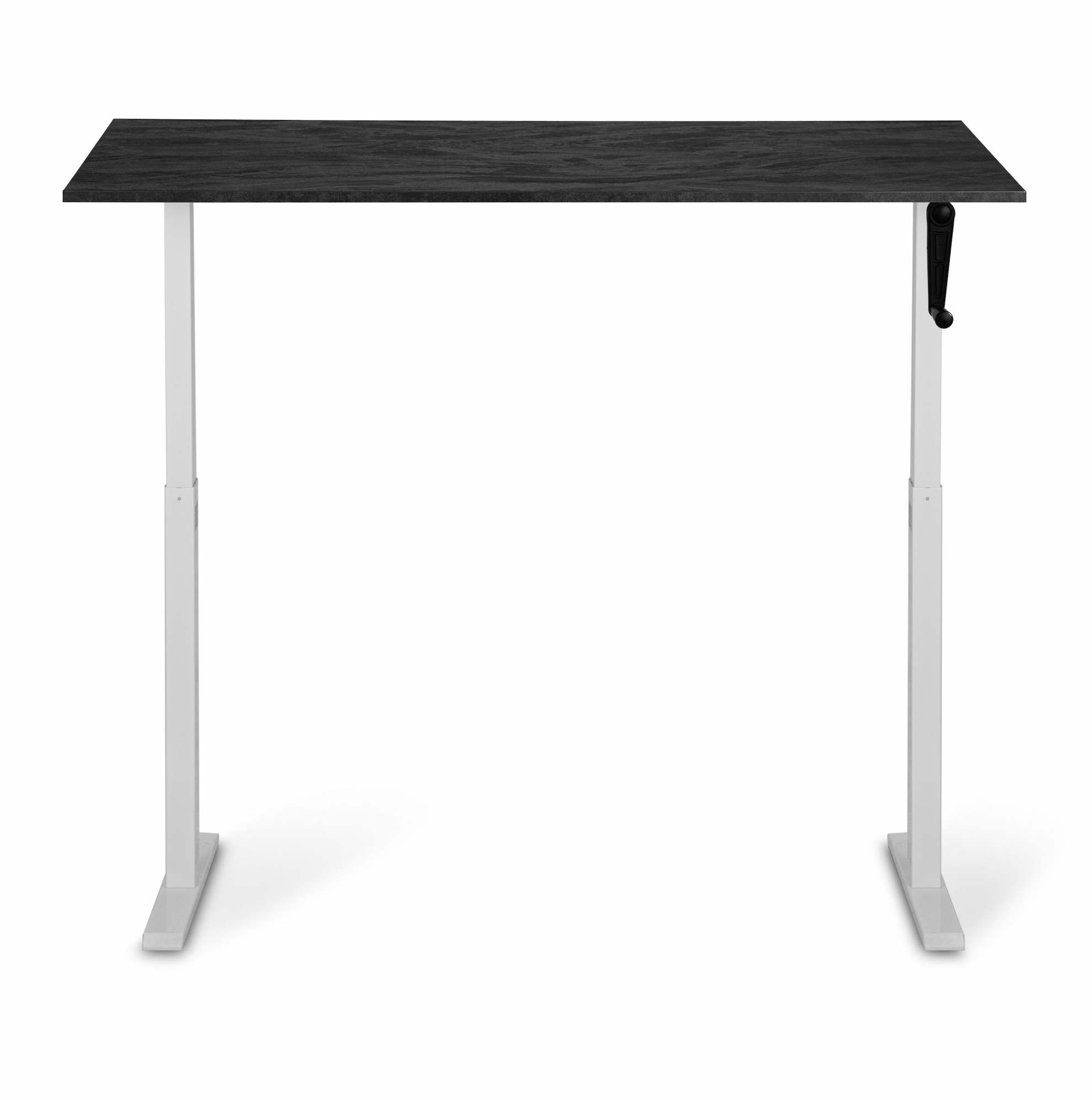 Регулируемый стол ADAPWORK Smart Manual AdapDesk 138х68 18мм Carbon Black, Snow White (1061489137) в Украине