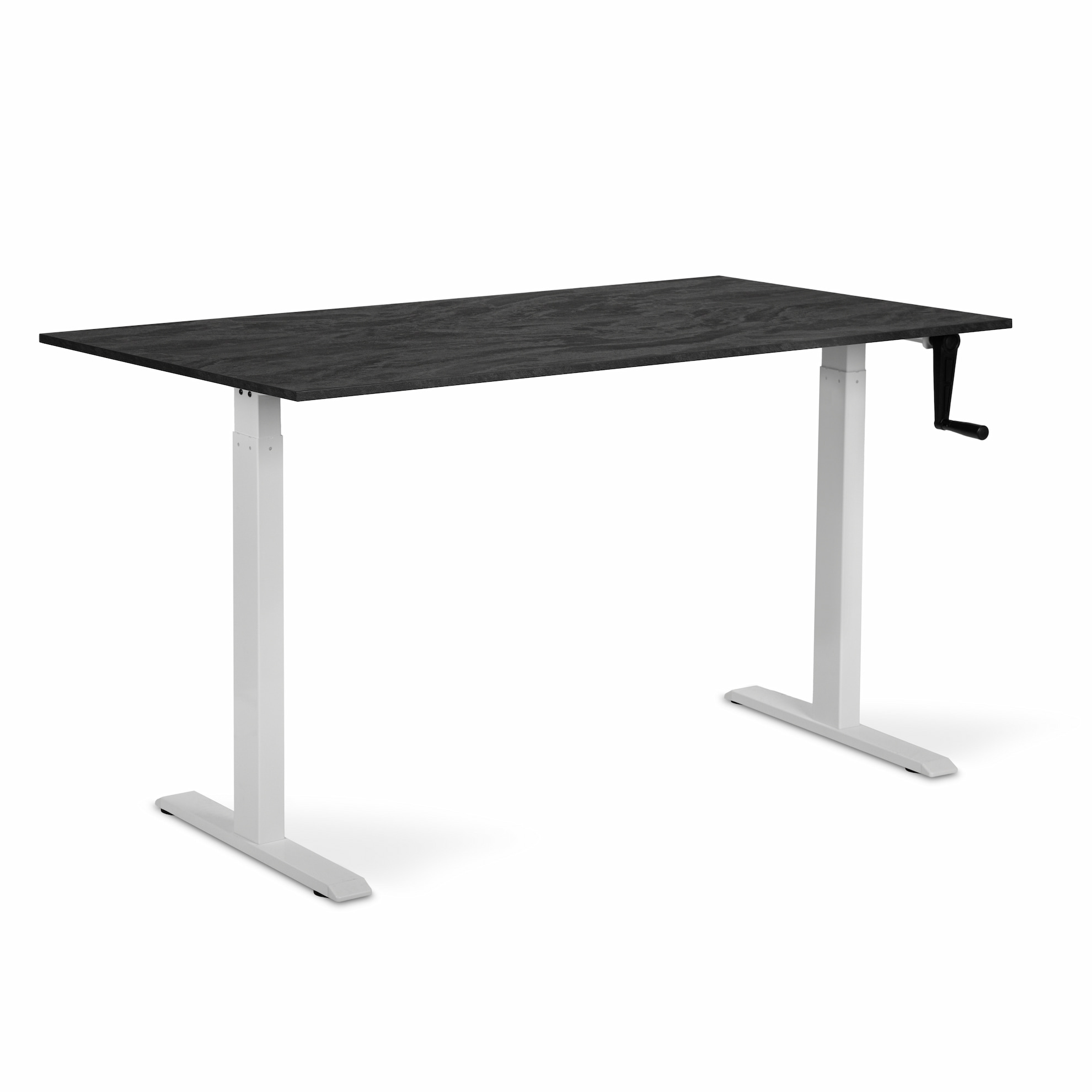 Регулируемый стол ADAPWORK Smart Manual AdapDesk 138х68 18мм Carbon Black, Snow White (1061489137) фото