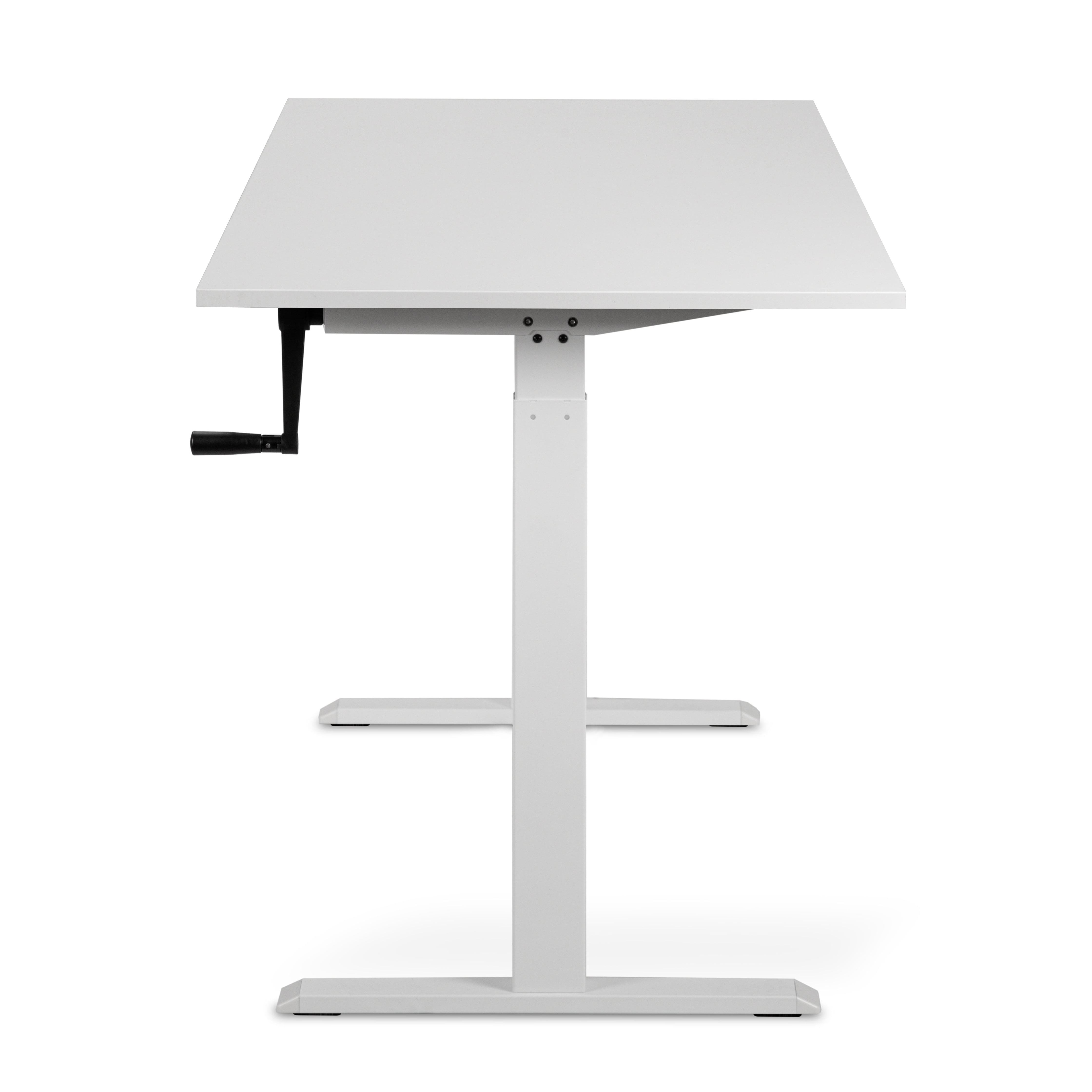 Регульований стіл ADAPWORK Smart Manual AdapDesk 138х68 18мм Crystal White, Snow White (1061489134) дешево
