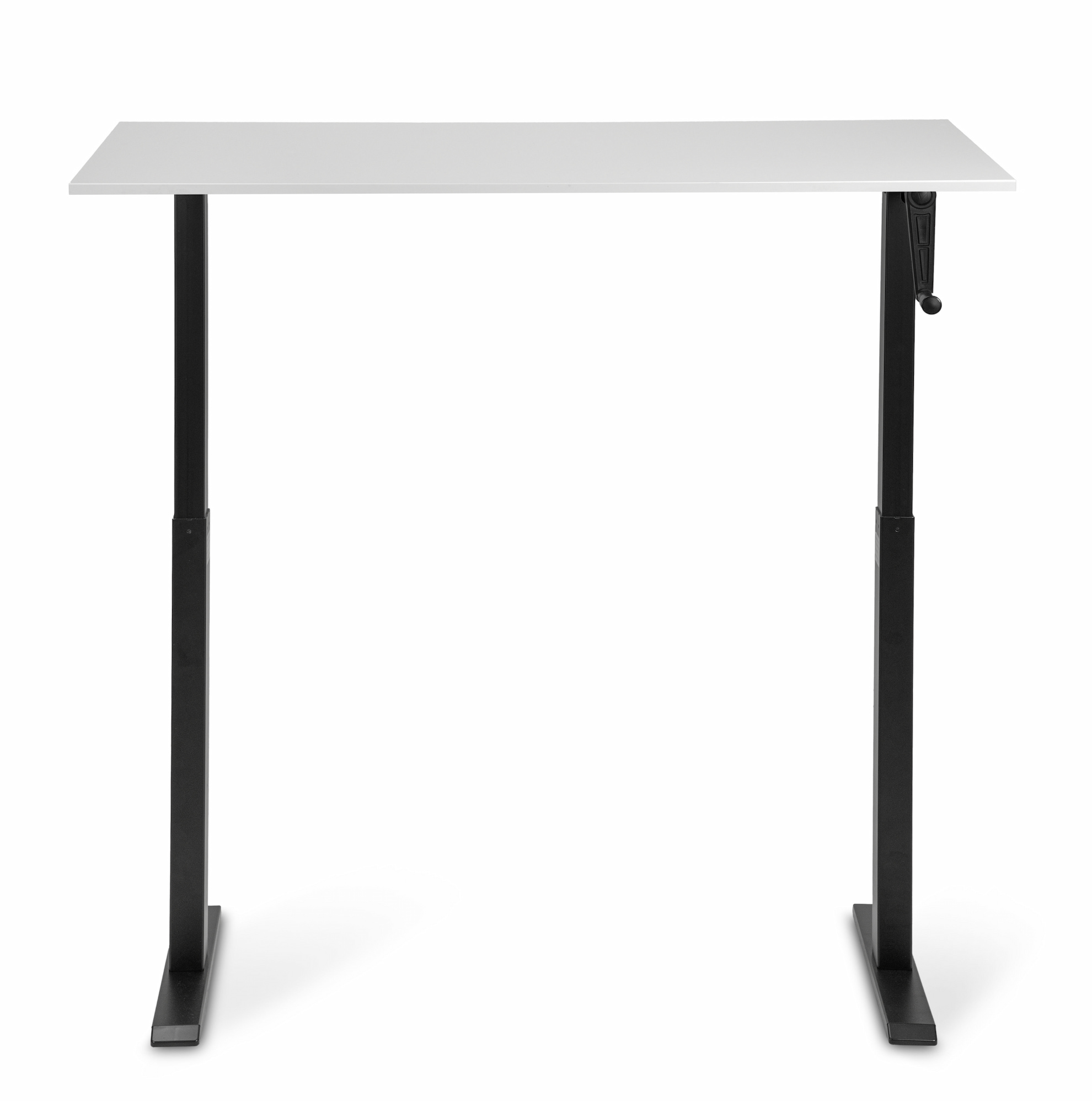 Регулируемый стол ADAPWORK Smart Manual AdapDesk 138х68 18мм Crystal White, Space Black (1061489139) в Украине