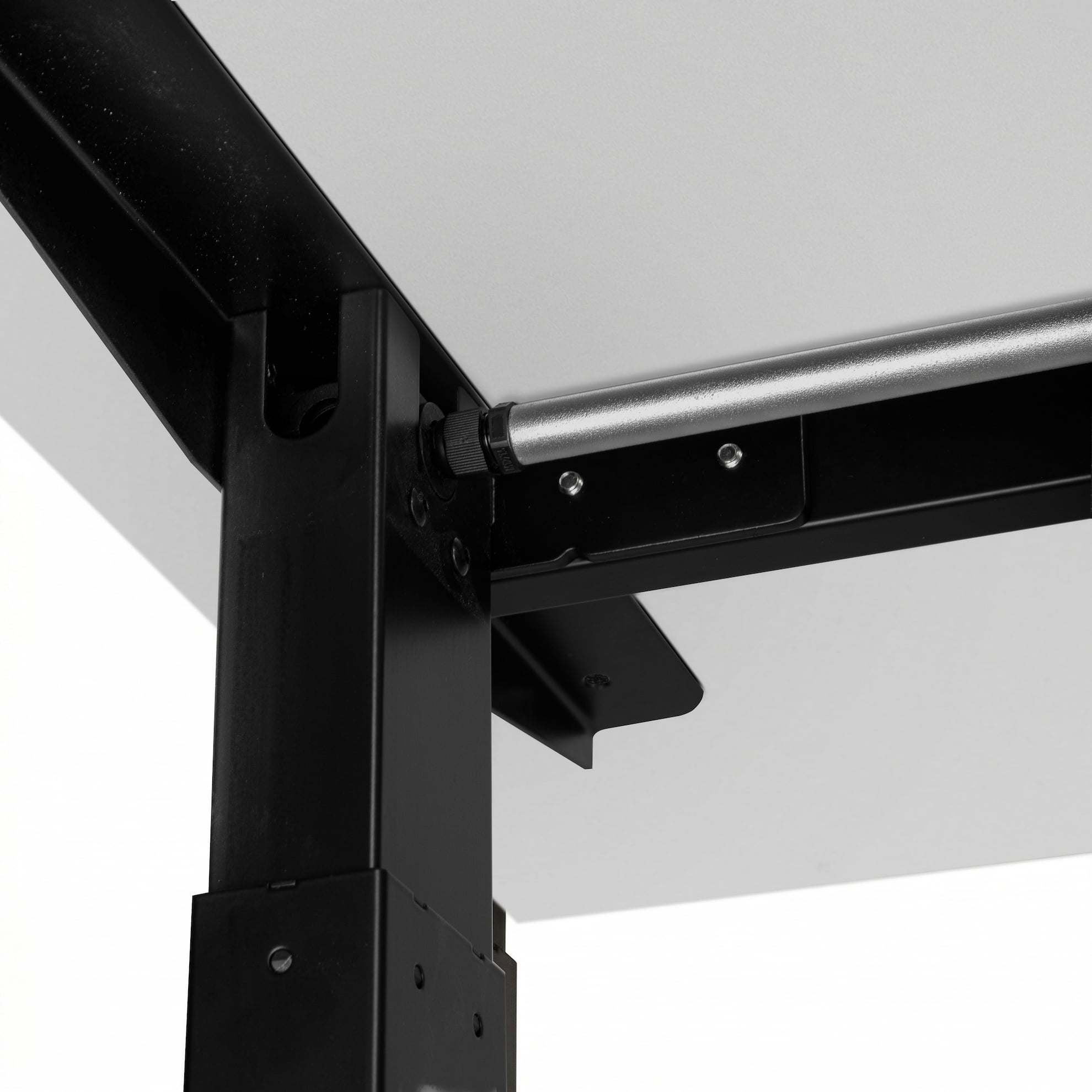 Регулируемый стол ADAPWORK Smart Manual AdapDesk 138х68 18мм Crystal White, Space Black (1061489139) в Киеве