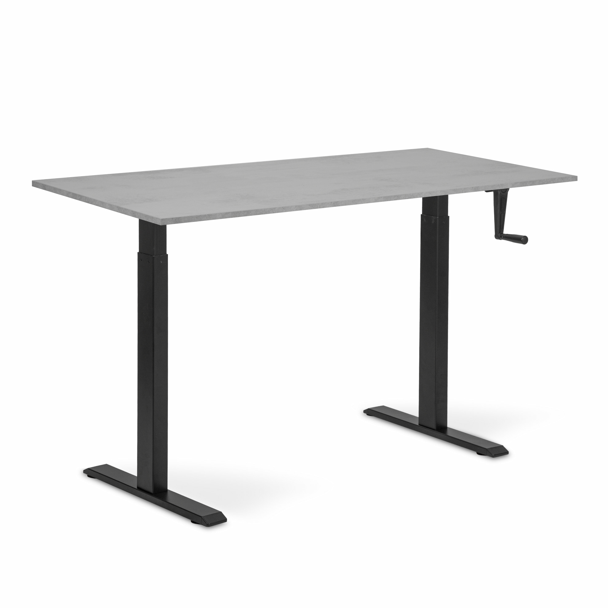 Регулируемый стол ADAPWORK Smart Manual AdapDesk 138х68 18мм Smoky Gray, Space Black (1061489140) фото