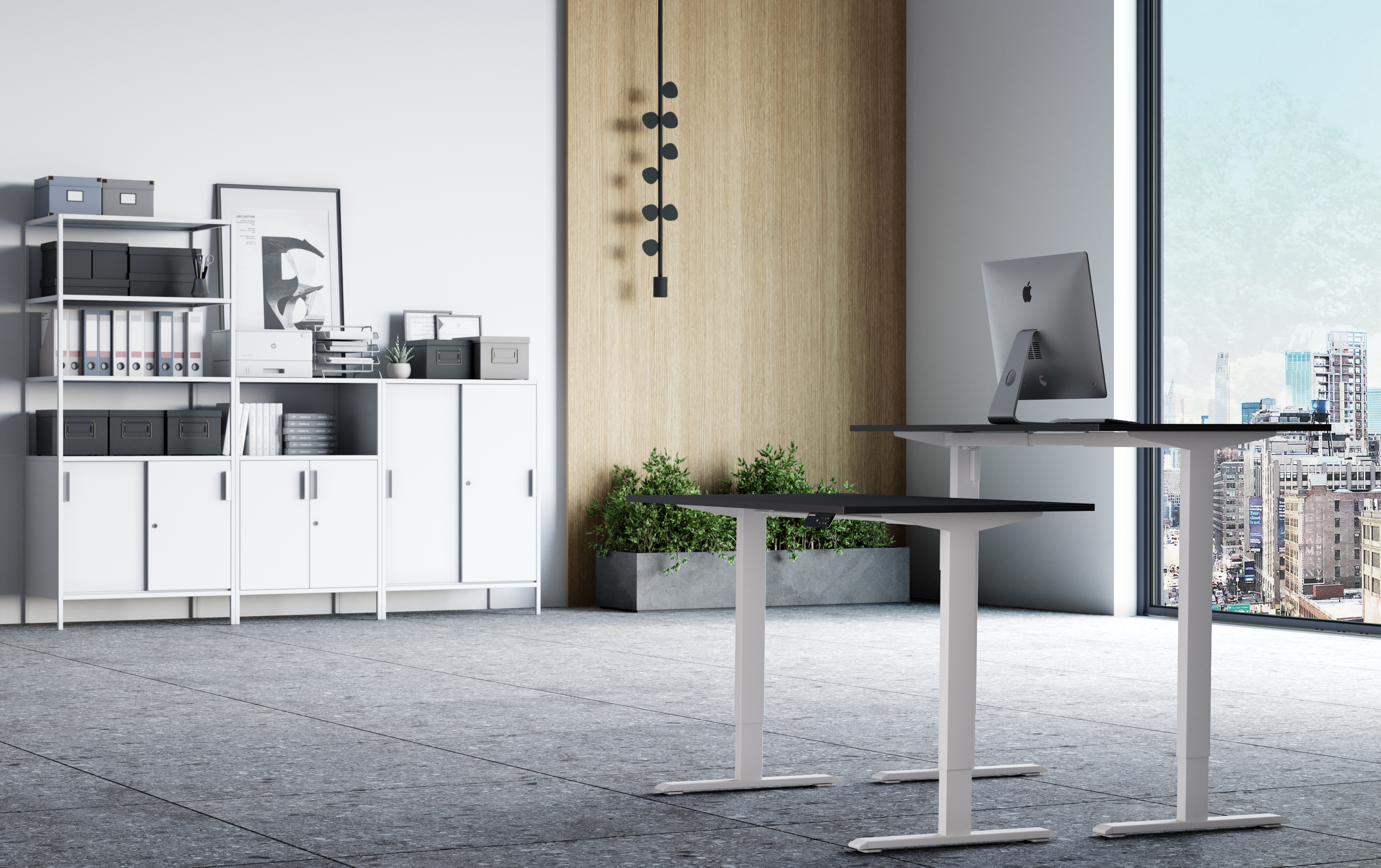 Регулируемый стол ADAPWORK SmartDesk 18мм 136х66 Черный, Белый (106735882) в интернет-магазине