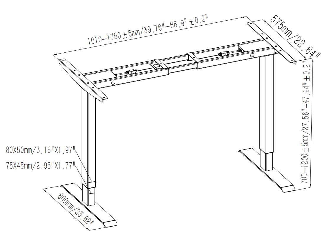 Регулируемый стол ADAPWORK SmartDesk 2 18мм 136х66 Белый, Черный (106936689) недорого
