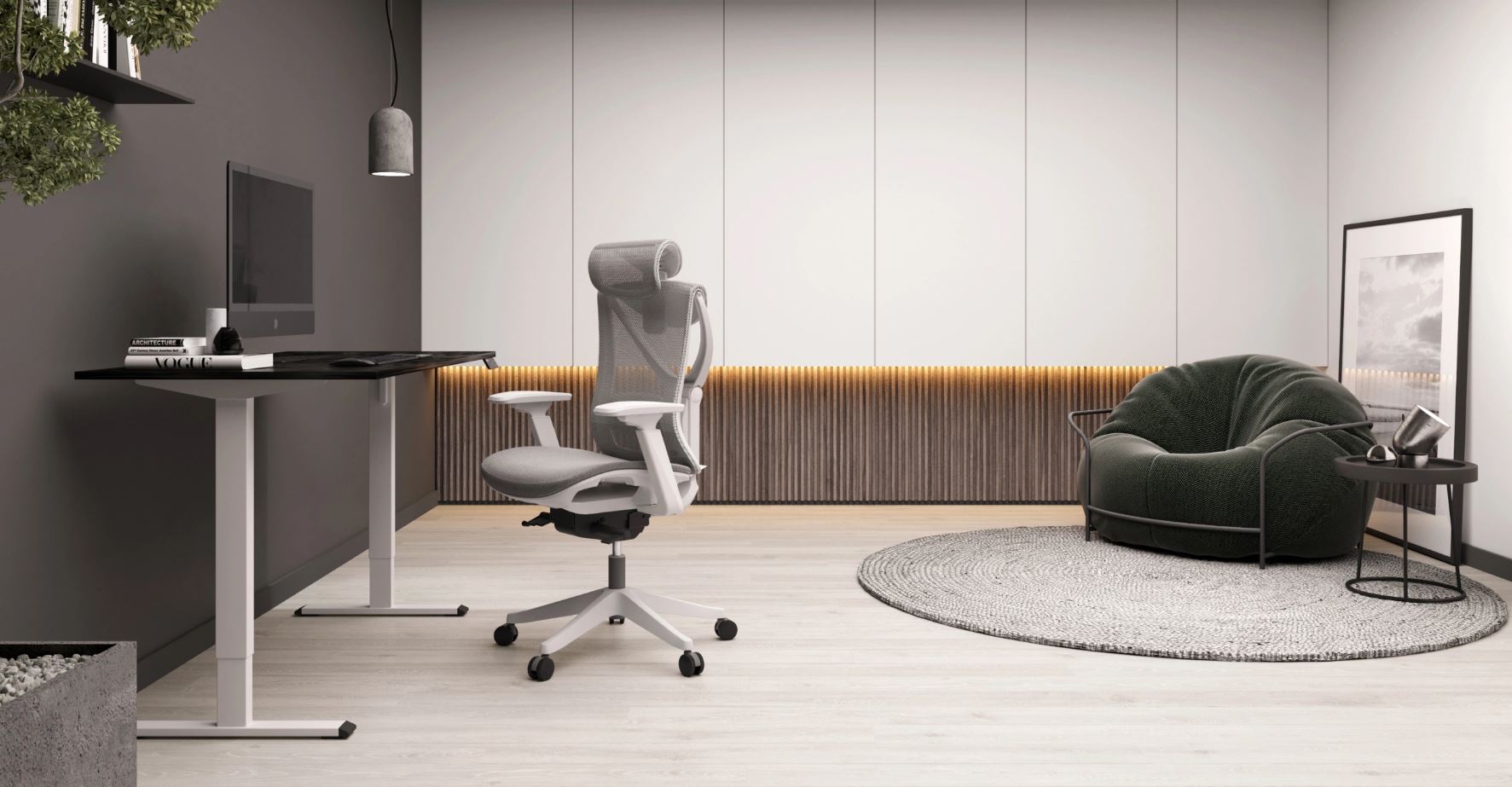 Регульований стіл ADAPWORK SmartDesk 2 18мм 136х66 Чорний, Білий (106936685) в Украине