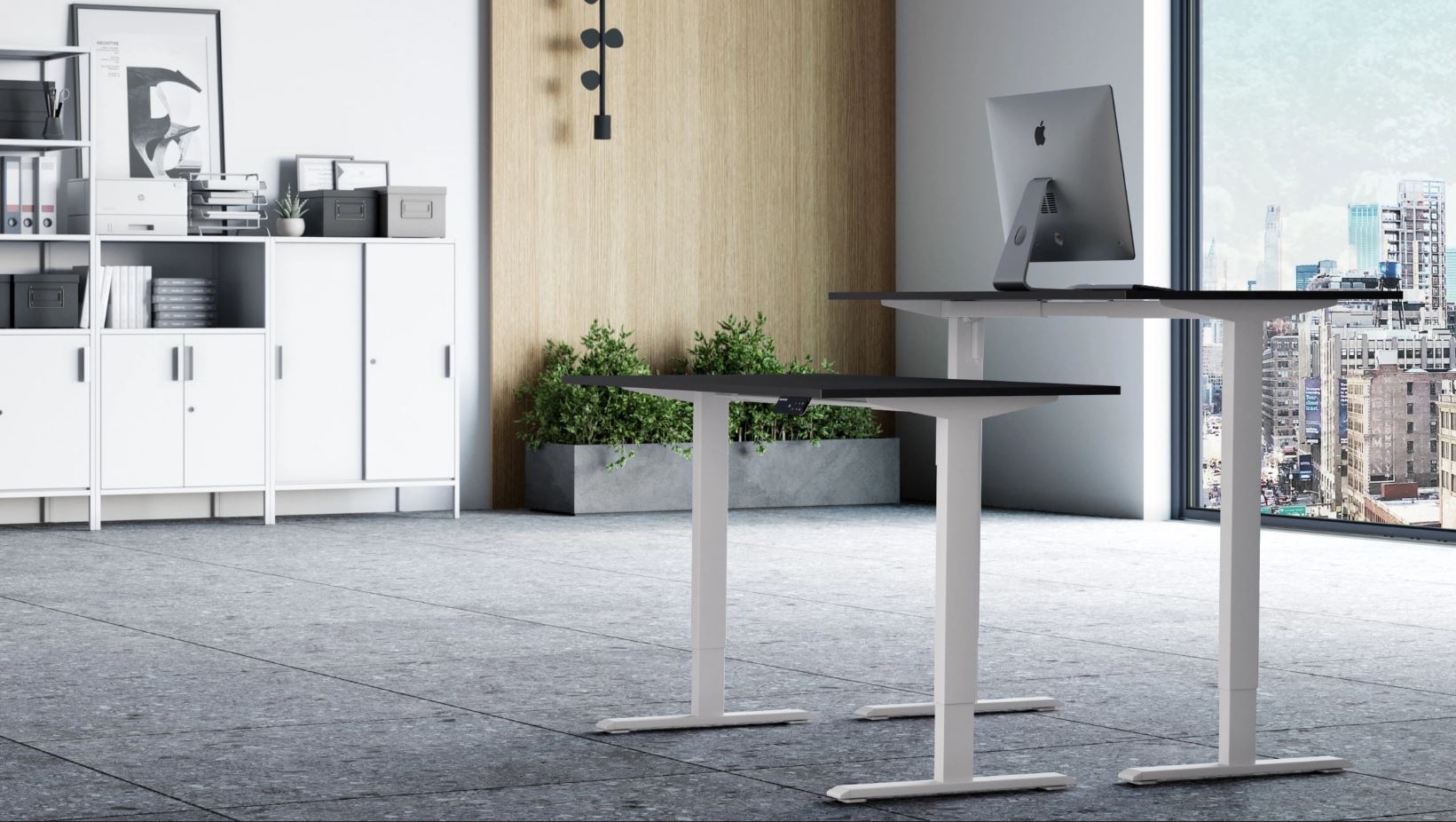 Регульований стіл ADAPWORK SmartDesk One Base 18мм 136х66 Чорний, Білий (1061470008) дешево