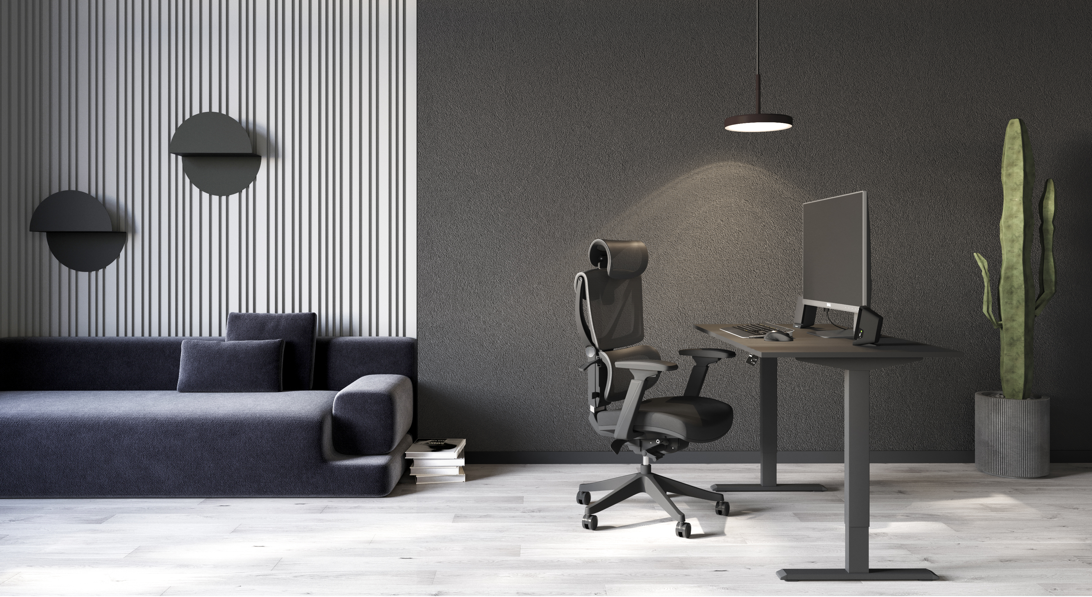 Регулируемый стол ADAPWORK SmartDesk One Base 18мм 136х66 Черный, Черный (1061470013) в Киеве