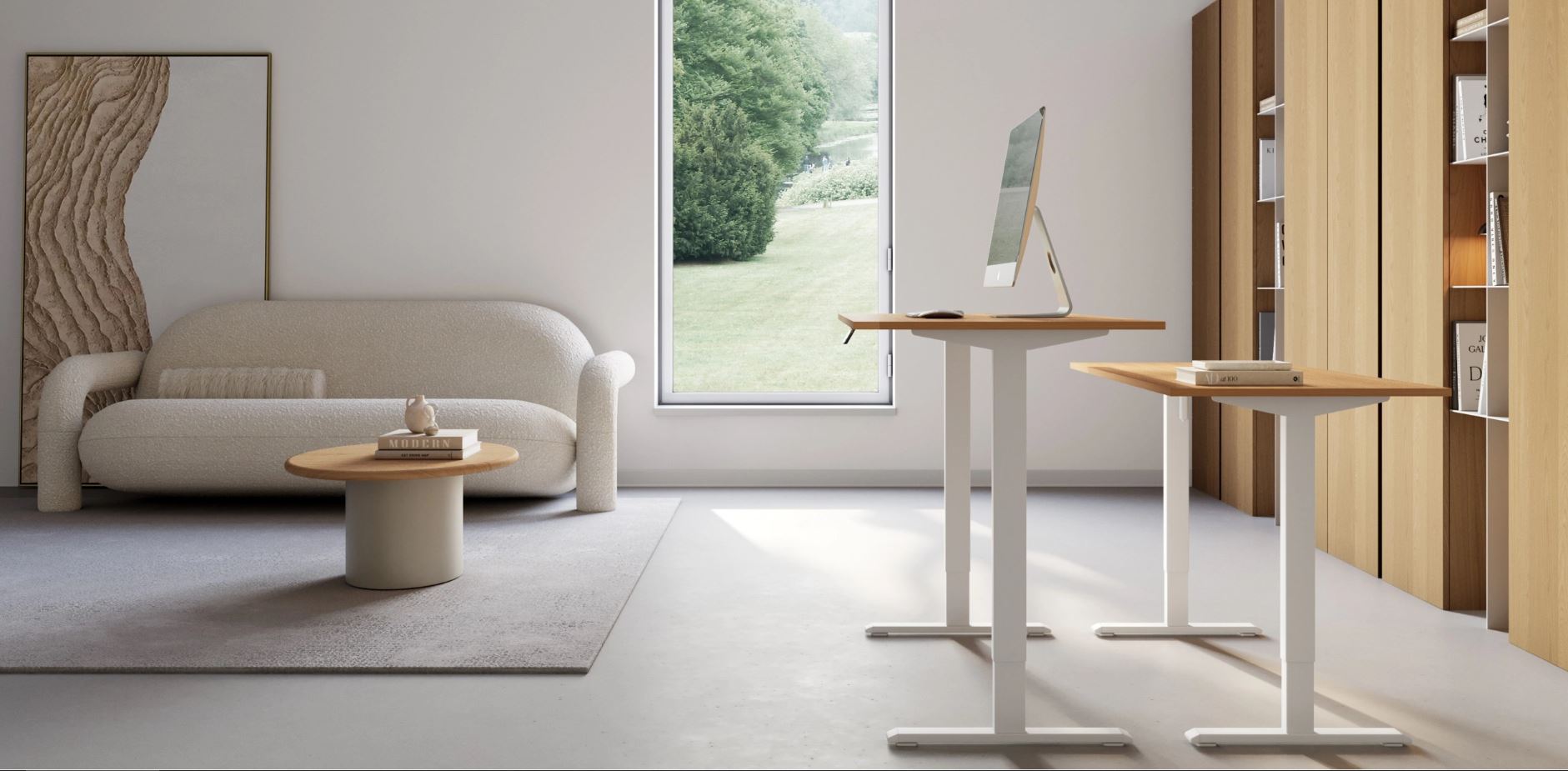 Регульований стіл ADAPWORK SmartDesk One Base 18мм 136х66 Дуб Аппалачі, Білий (1061470011) дешево