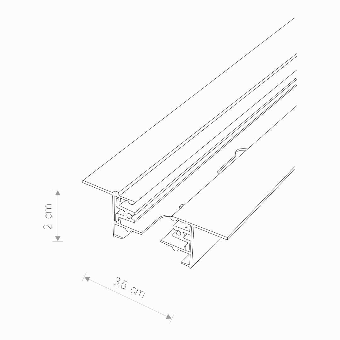 Шинопровод Profile recessed trac IP20 200 см Черный (109985022) недорого