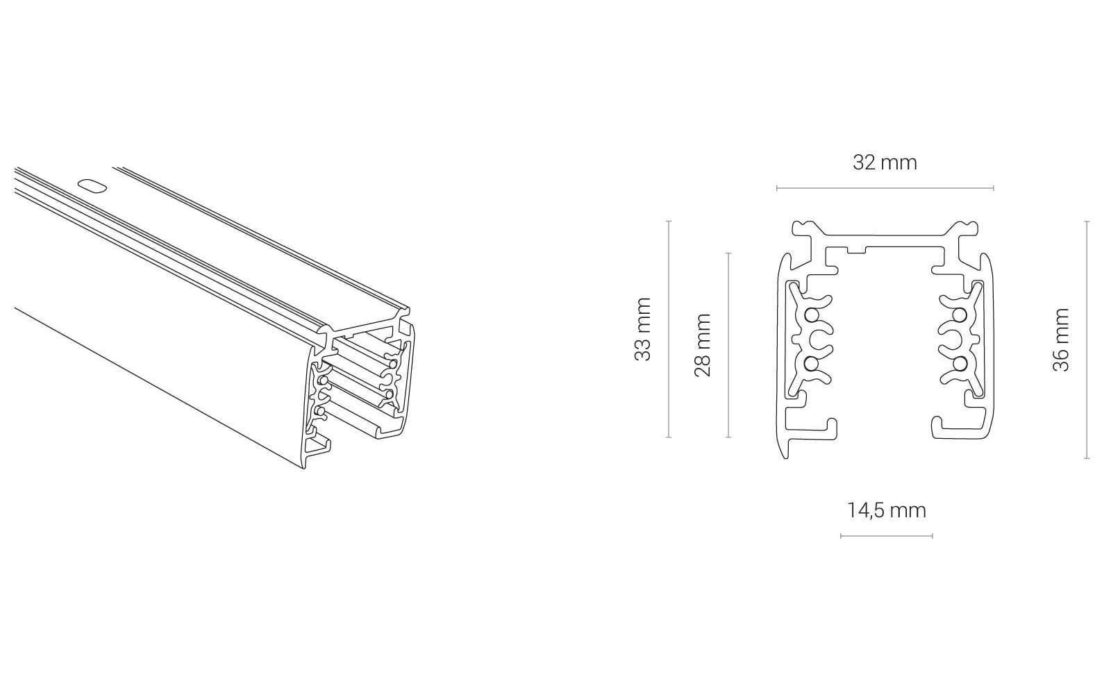 Шинопровод Ctls Track 3 Circuit 2m IP20 Белый (109985027) недорого