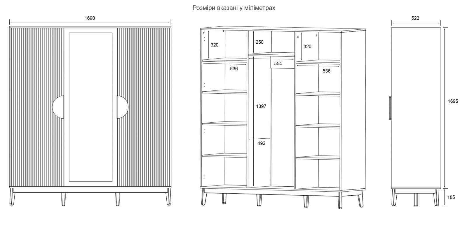 Шафа Гранд 3 Білий, Лазур (68720968) с доставкой