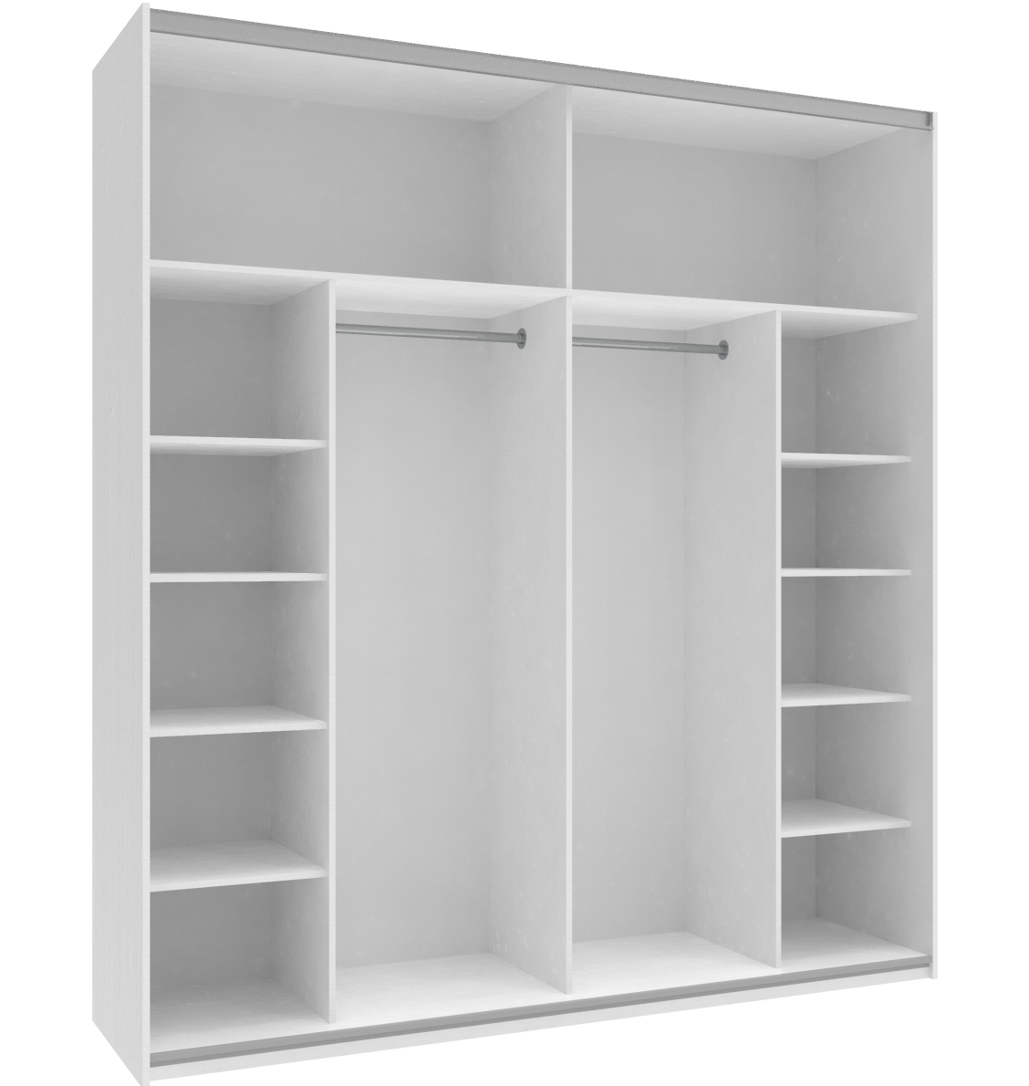 Шкаф купе G-Caiser 2 ДСП / 3 части 220х60х240 Белый, Белый (127830161) недорого