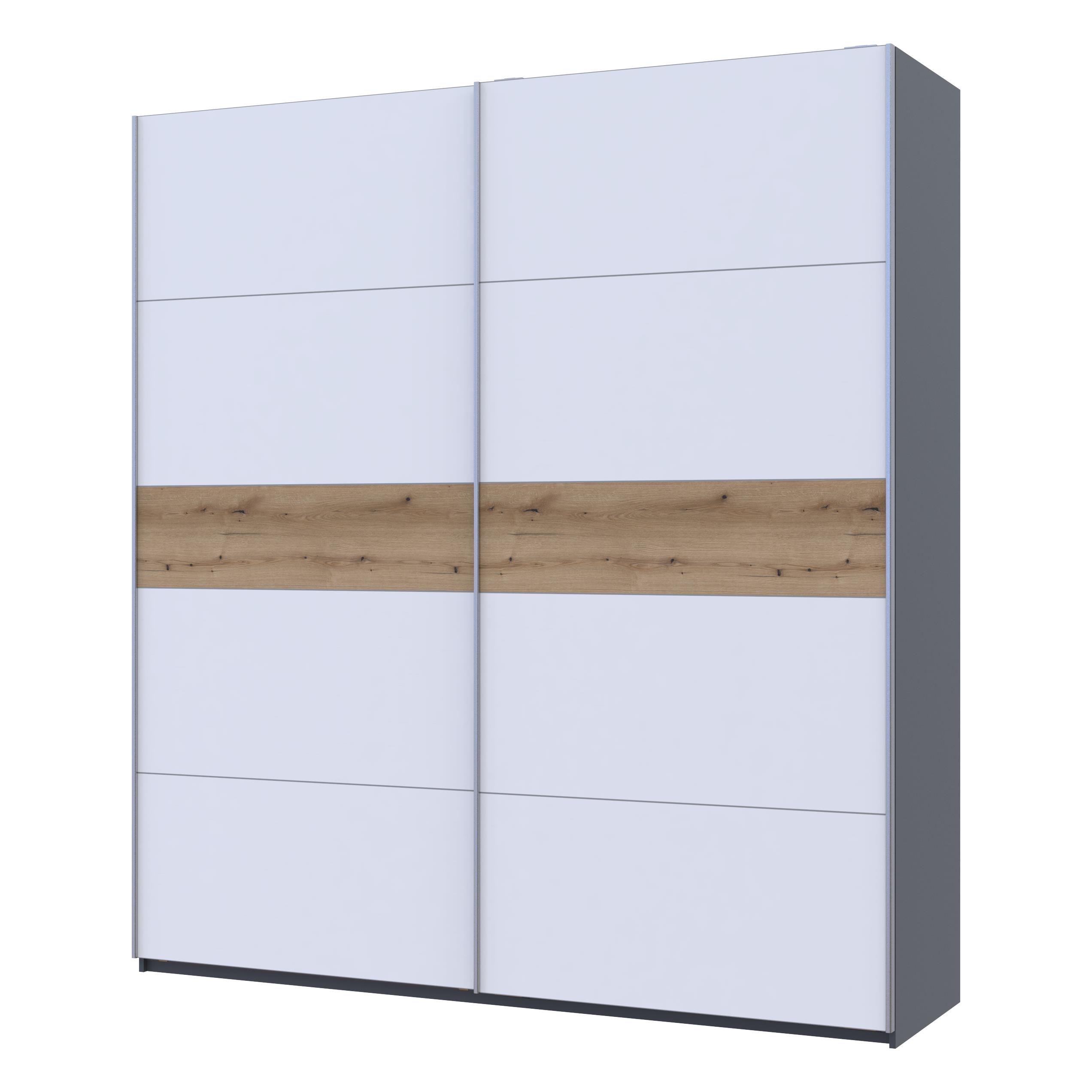 Шкаф купе G-Caiser 2 ДСП /5 частей 220х60х240 Дуб Эвок, Графит, Белый (1271380908) дешево