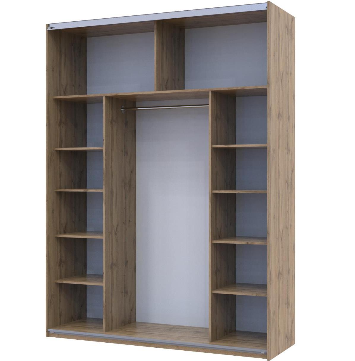 Шкаф купе G-Caiser 2 Стекла / 3 части 180х60х240 Дуб тахо (127847393) недорого