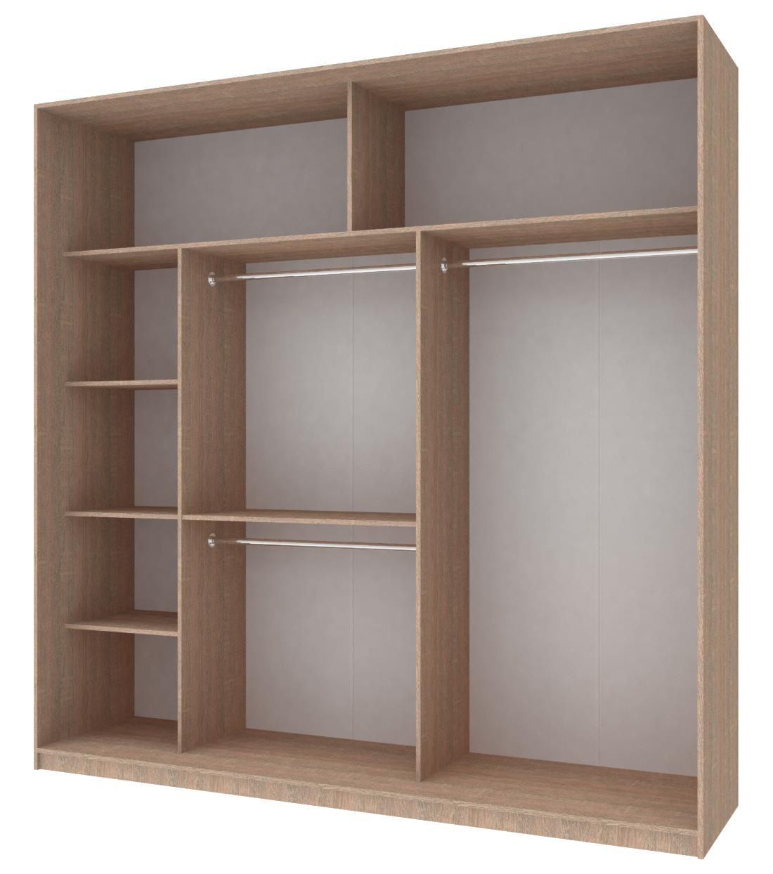 Шкаф купе Сити 24 1 ДСП / 2 Зеркала 238х60х240 Дуб сонома (127850144) недорого